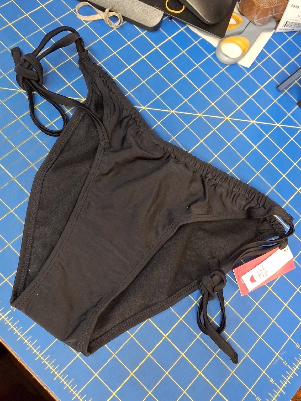 Xhilaration Black Tie-Side Bikini Bottom XL (12-14) NWT